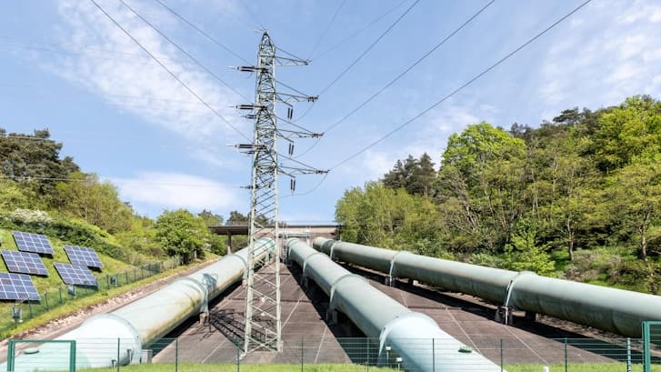 Pipeline infrastructure with blue sky